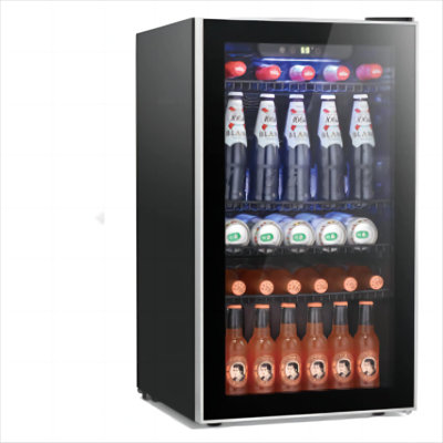 17.52"W  26 Bottles or 113 Cans 3.2 Cubic Feet Freestanding/Built-In Wine & Beverage Refrigerator with Glass Door