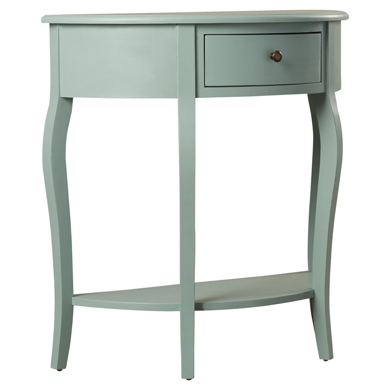 Console en bois massif 32,7 po Sadie, Gris turquoise