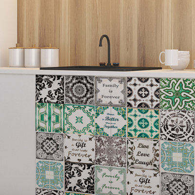 Gaskin 15cm W x 15cm L Vinyl Peel and Stick Mosaic Tile