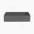 19.68'' Concrete Vessel Rectangular Modern Dark Gray With Patterns Bathroom Sink