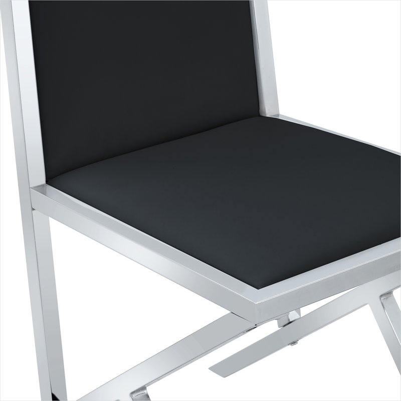 Ensemble de 2 chaises de salle à manger ergonomiques, cuir synthétique, cuisine moderne