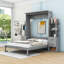 Lit escamotable polyvalent avec tablettes de rangement et tiroirs Sebatian-2011879778-2011879776