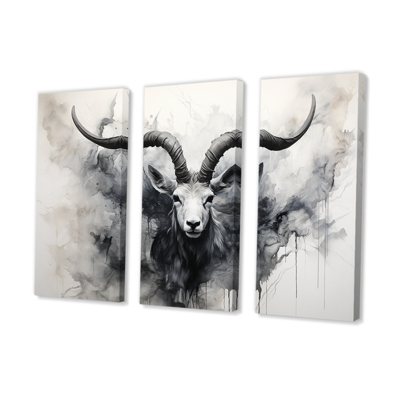 Marcellene - ensemble d'art mural antilope, H 28 po x l 36 po, Toile tendue