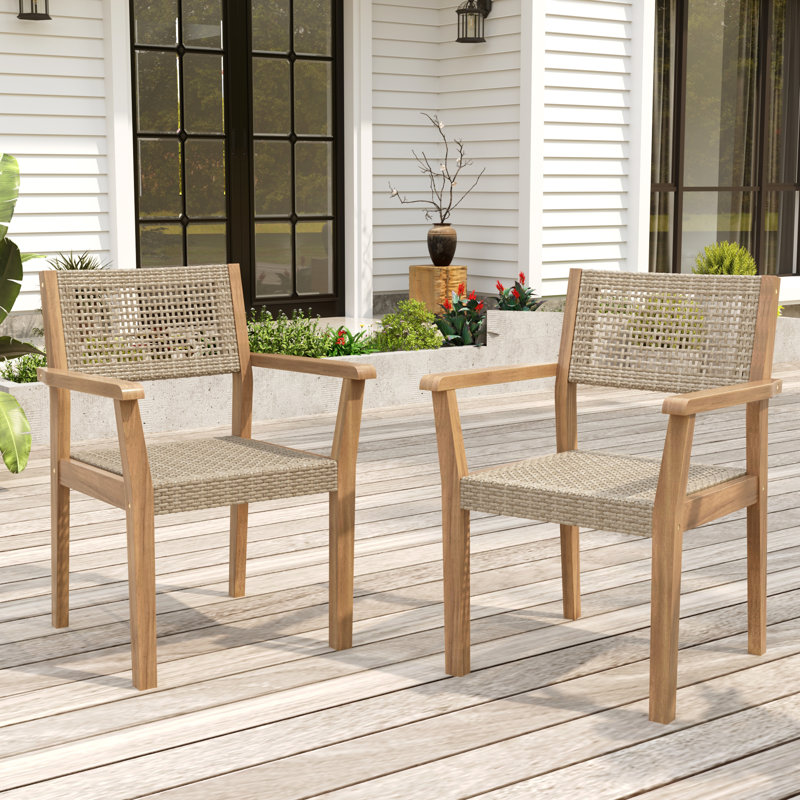 Chaises de salle à manger d'extérieur Leif