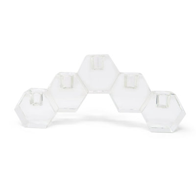 Porte-bougie en cristal 5 lumières