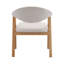 Chaises de salle à manger à dossier courbé, structure en bois beige, ensemble de cuisine moderne