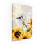 «Myron Sunflower Birds II», art textuel sur toile tendue-25331001