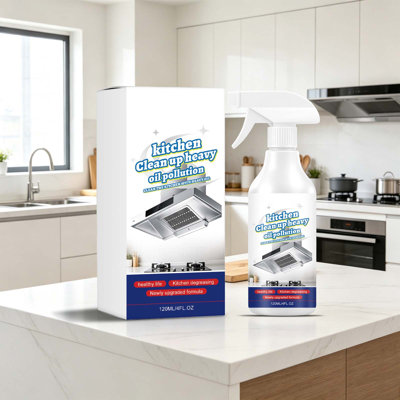 Kitchen Clean Up Heavy Pollution Kitchen Degreaser Spray Heavy Duty Kitchen Cleaner For Stubborn Grease And Purpose Foam Degreaser For Stovetop Oven Hood Sink 120ml