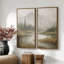 «Misty Pine Forest Water Reflection», ensemble de 2 reproductions d'art encadrées sur toile 60 po, 2 pièces-1186352060-1186352061