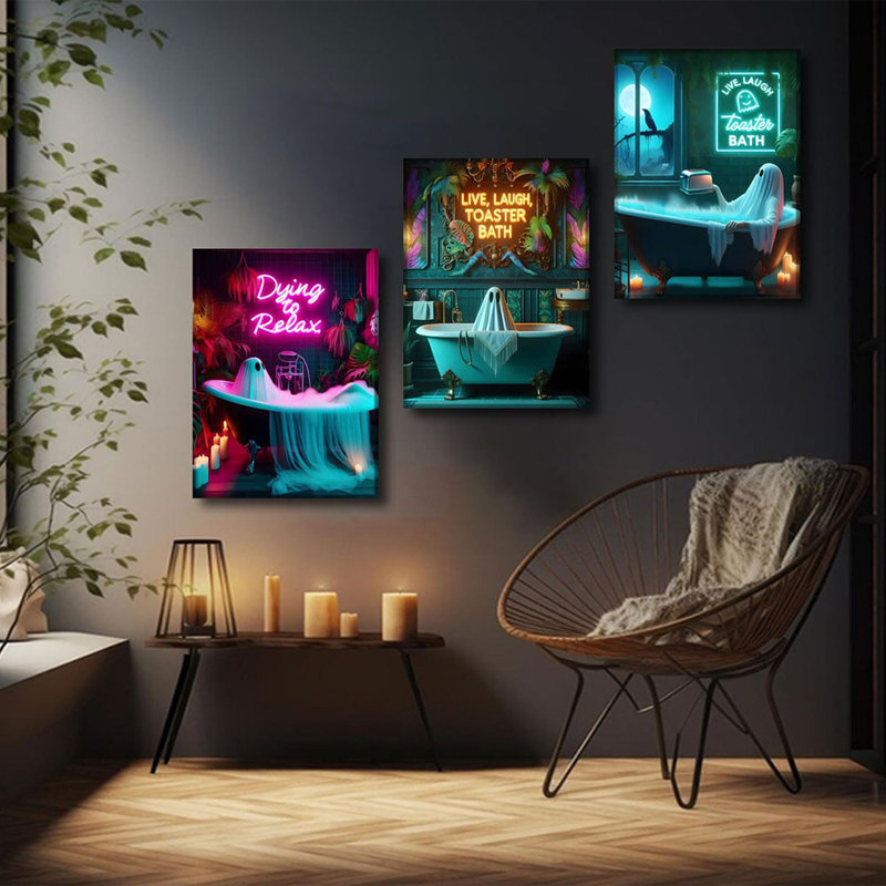3 Piece Wrapped Canvas Print, 60" H x 40" W