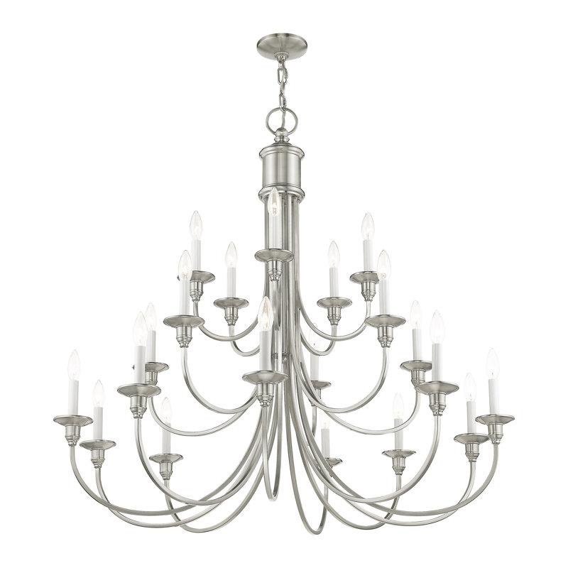 Eron 20 - Light Dimmable Chandelier, Brushed Nickel