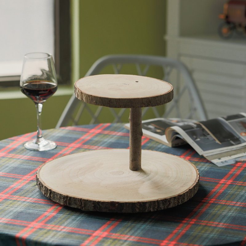Plateau de service en bois Aniseto