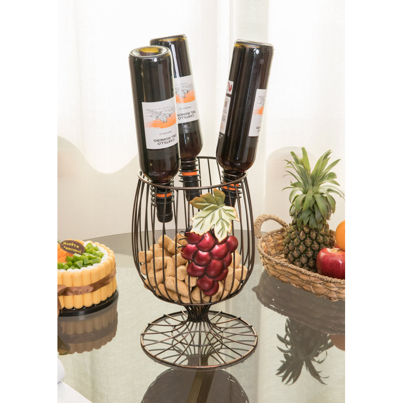Vern Tabletop Wine Bottle Rack in Bronze