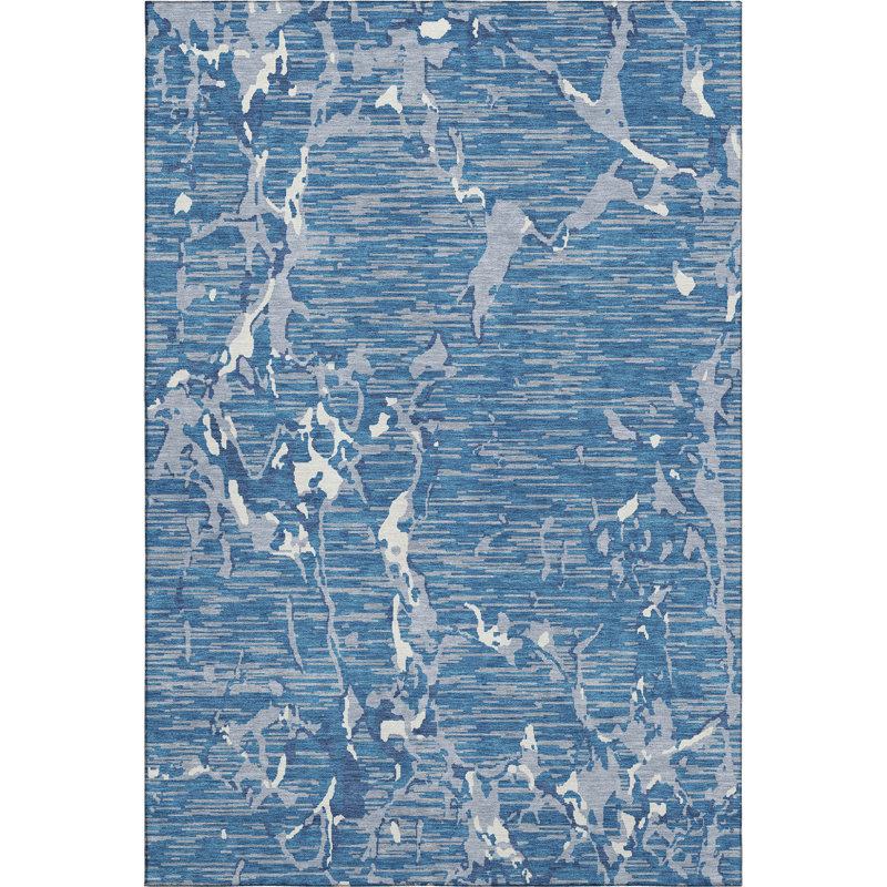 Premium Machine Washable Cortes AMF1046 Striped Rug, Rectangle 3' x 5'