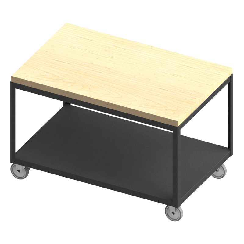 Établi de type bloc de boucher turais, H 31,81 po x l 36,25 po x P 24,25 po
