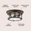 Plafonnier encastré 2 lumières 13,25 po Ceballos-389300312