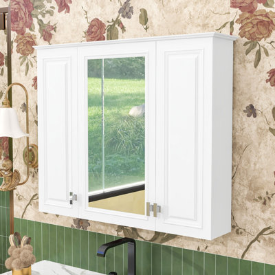 Elegant Medicine Cabinet with Adjustable Shelves and High-Definition Mirrors