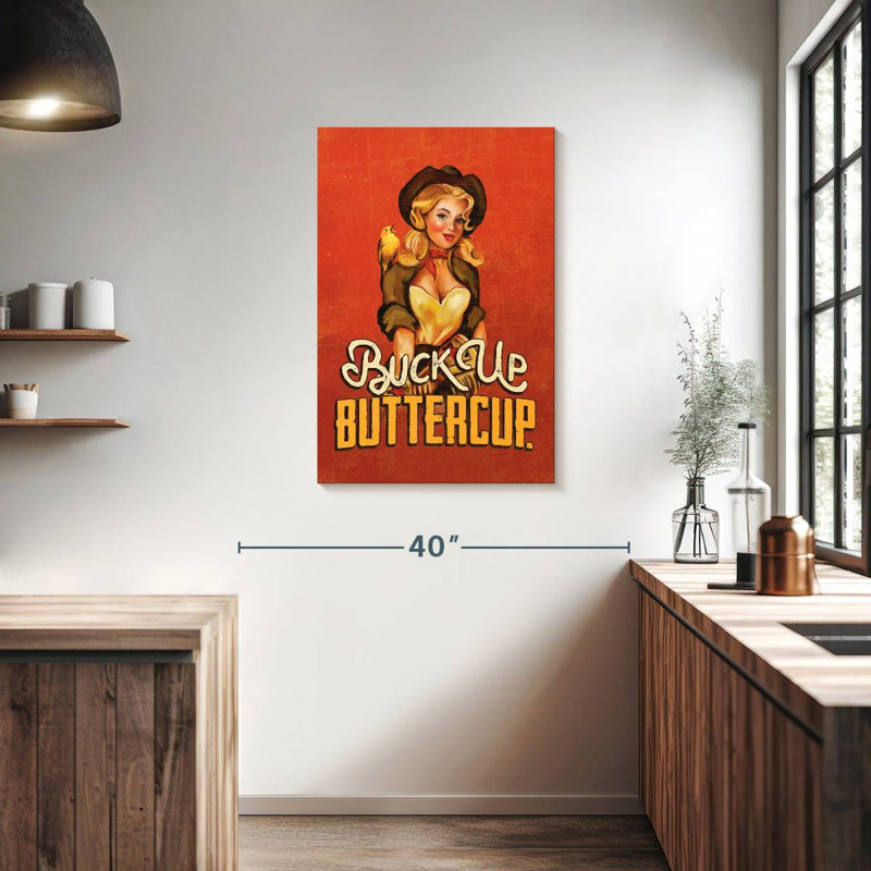 Leisha Buck Up Buttercup Ruby, 36" H x 24" W