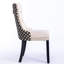 2 chaises de salle à manger en velours classique, beige, coussin éponge à rebond élevé, pieds en bois massif pour pieds en mousse beige, pièce de style élégant-240074596