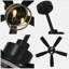 Ventilateur de plafond industriel à 5 pales de 52 pouces avec lumière et télécommande, ventilateur de plafond à 6 vitesses à courant continu pour grande pièce