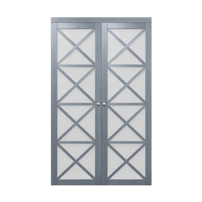 Crochet Multi-X Design Glass Pivot Door