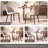 Upholstered Solid Wood Small Dining Chairs - Ergonomic Curve & Plush Padding for Multiple Spaces-1987746630