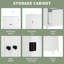 Élégante armoire de rangement pour salle de bain - Armoire en panneau de fibres à densité moyenne avec tablette réglable, deux portes et tiroirs pour un grand rangement, blanc-632909907