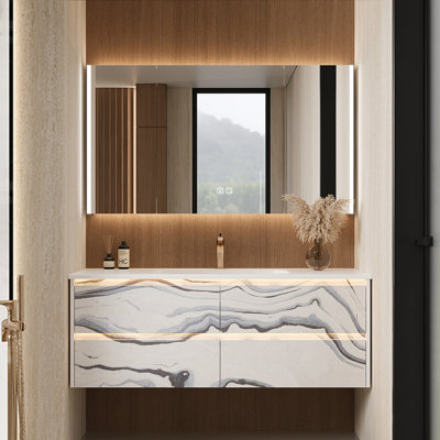 Simple modern bathroom cabinet
