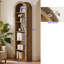 75" Tall Arched Bookshelf, 6-Tier Open Bookcase