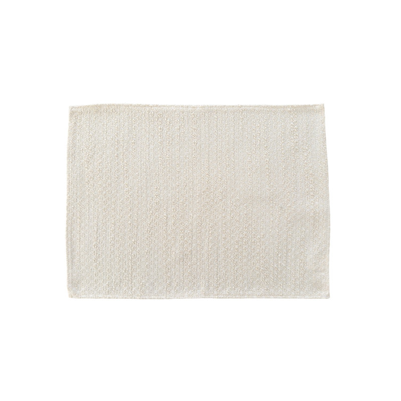 Beige Fabric Indoor/Outdoor Rectangle Placemat