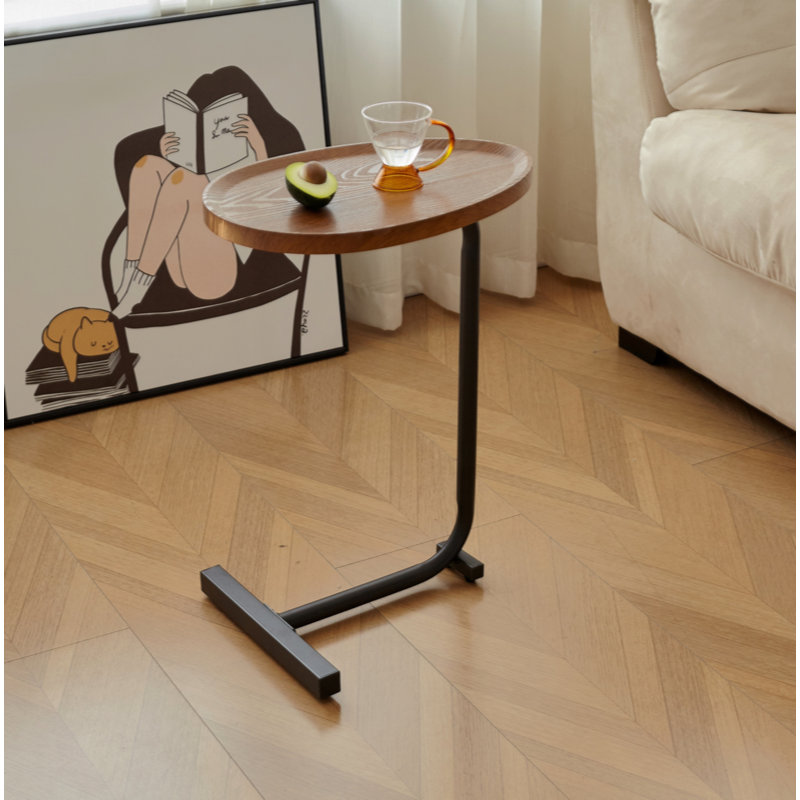 C-Shaped Side Table, Small Sofa Table For Living Room