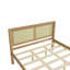 Grand lit plateforme en bois massif avec tête de lit en rotin, cadre de lit bohème Farmhouse, rangement sous le lit, aucun sommier nécessaire-1748210417-1748210430