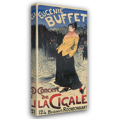 "Eugénie Buffet, Concerté De La Cigale" by  Lucien Metivet - Gallery Wrap Canvas Wall Art