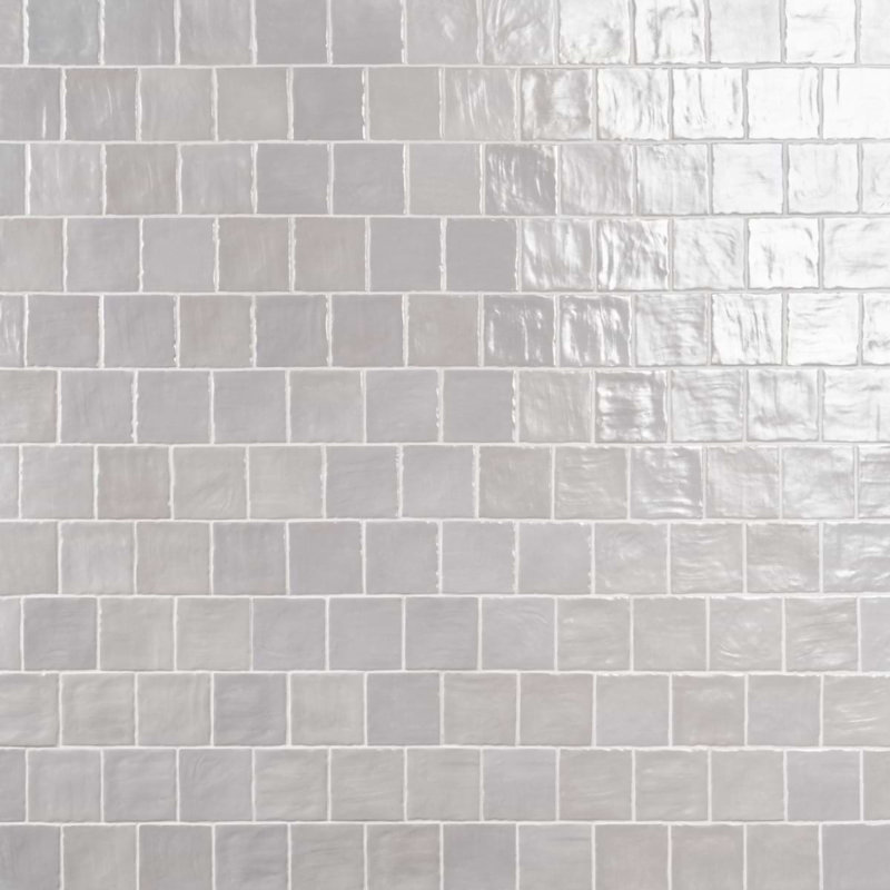 Montauk 4x4 Mixed Finish Ceramic Tile, Gray