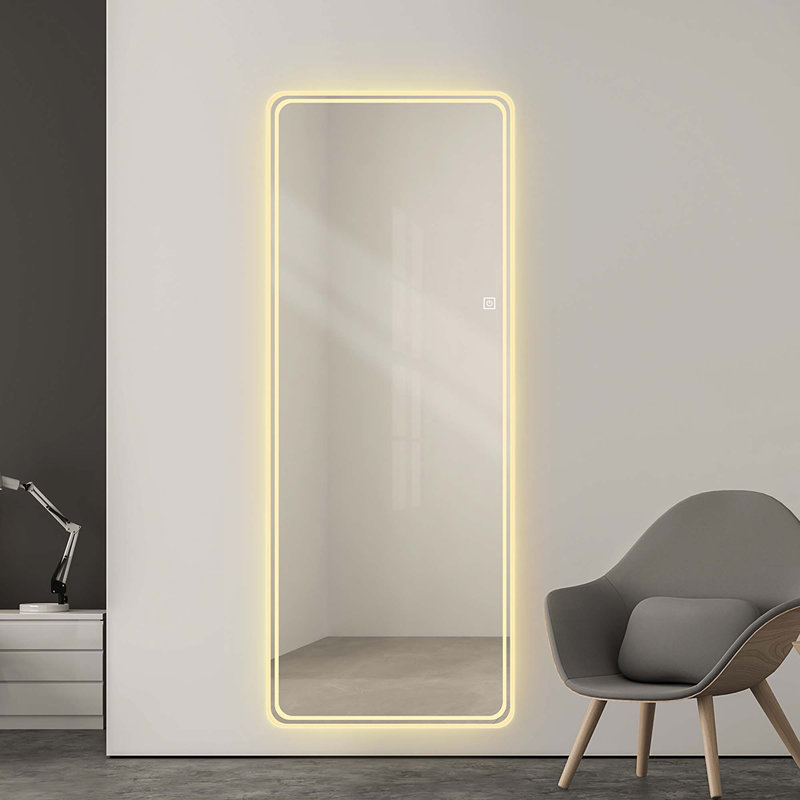 64"x21" Full Length Floor Mirror LED Whole Body Mirror