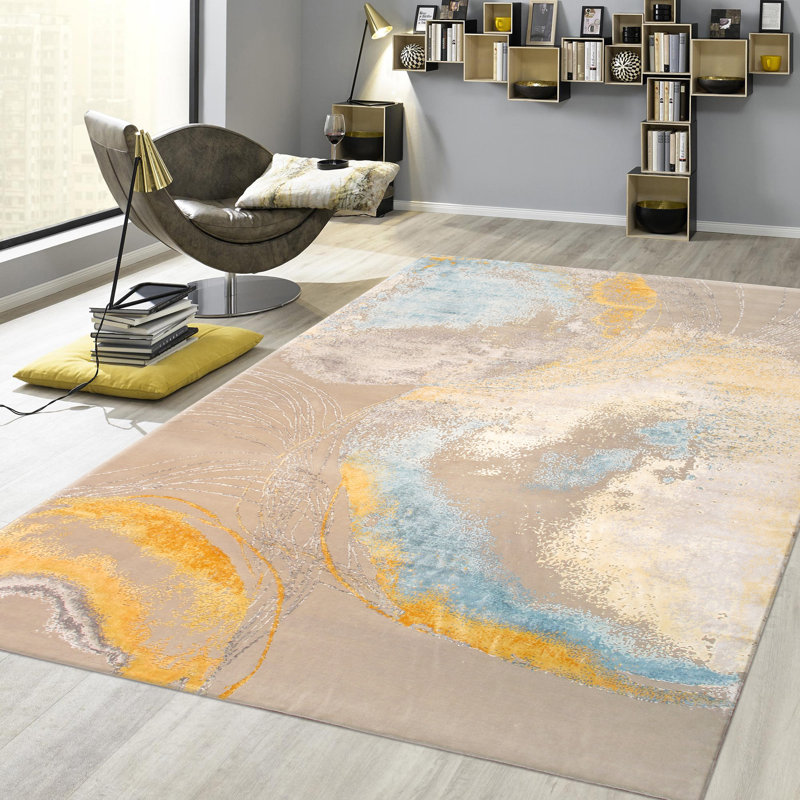 Hand Knotted Area Rug, Rectangle 10'2" x 14'2"