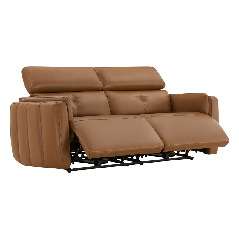  Canapé inclinable électrique en cuir véritable 80,7 po Zero Gravity, Boston Saddle
