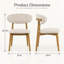 Ensemble de 2 chaises de salle à manger rembourrées scandinaves Vonnie-43117921