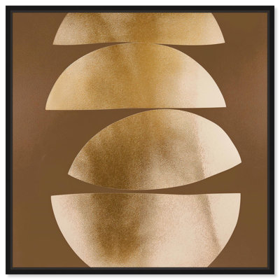 «Golden Crescents II», art boho abstrait par