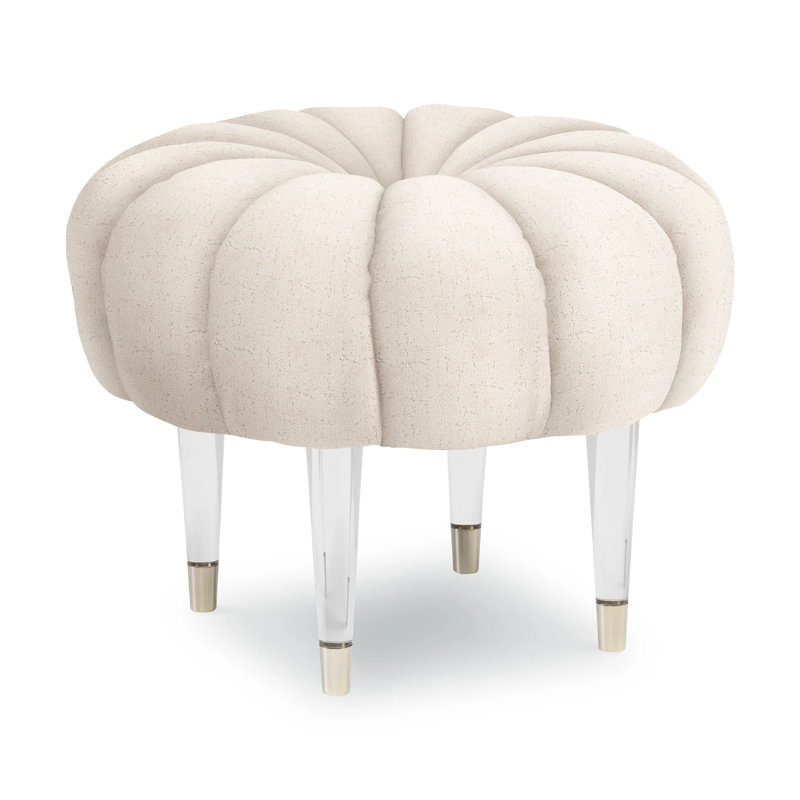 Oops A Daisy Round Ottoman, Venice Ivory