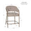 Tabouret de comptoir rembourré Sheriden-722033294