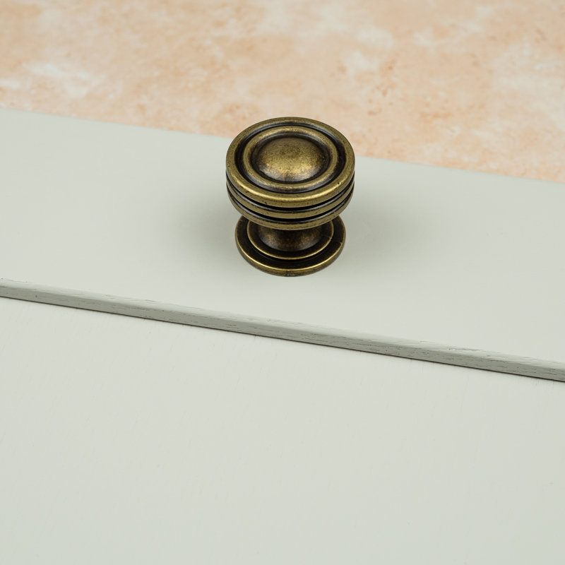 Rustic Antique Brass Layered Knobs