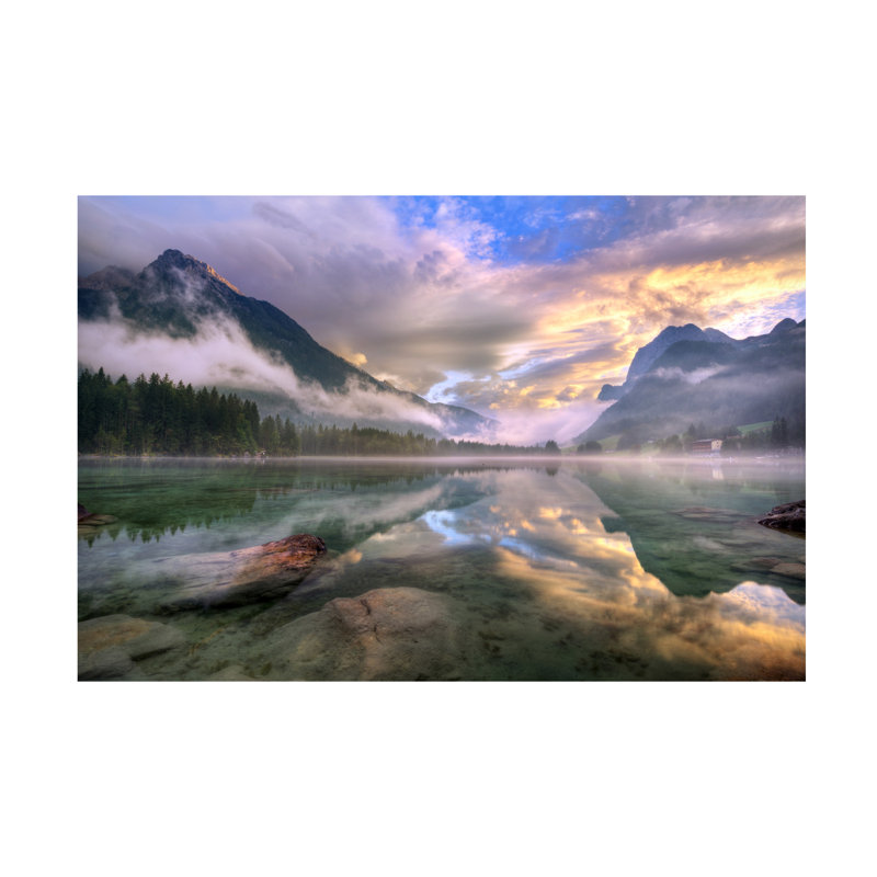 Art sur toile, Lac bol Keller Hintersee, H 30 po x l 47 po