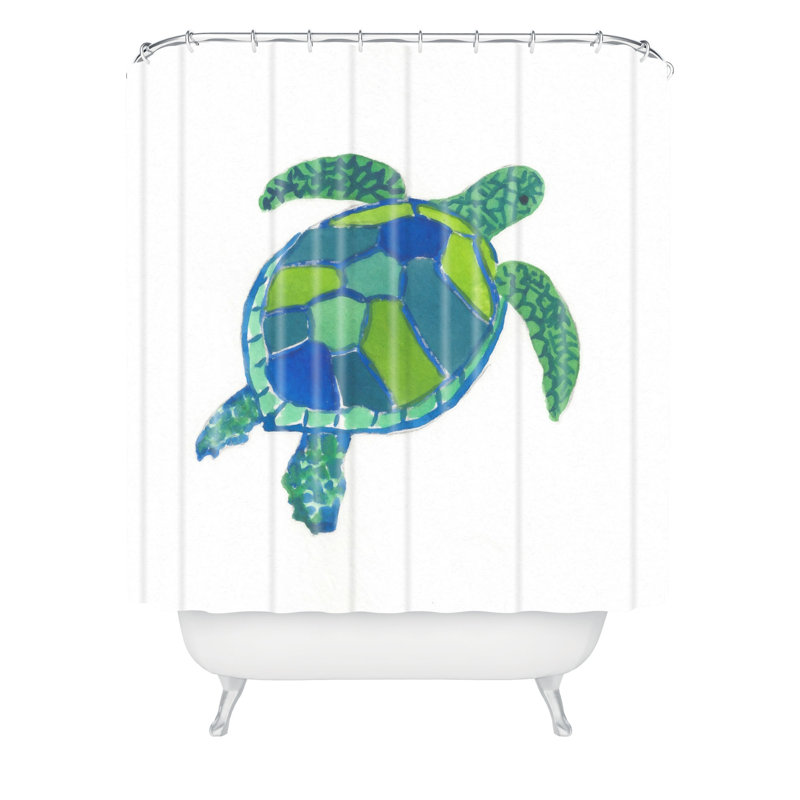 Rideau de douche simple sea turtle