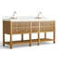 Meuble-lavabo double 72 po avec comptoir en quartz et meuble-lavabo en bois massif à fermeture douce-1729610096