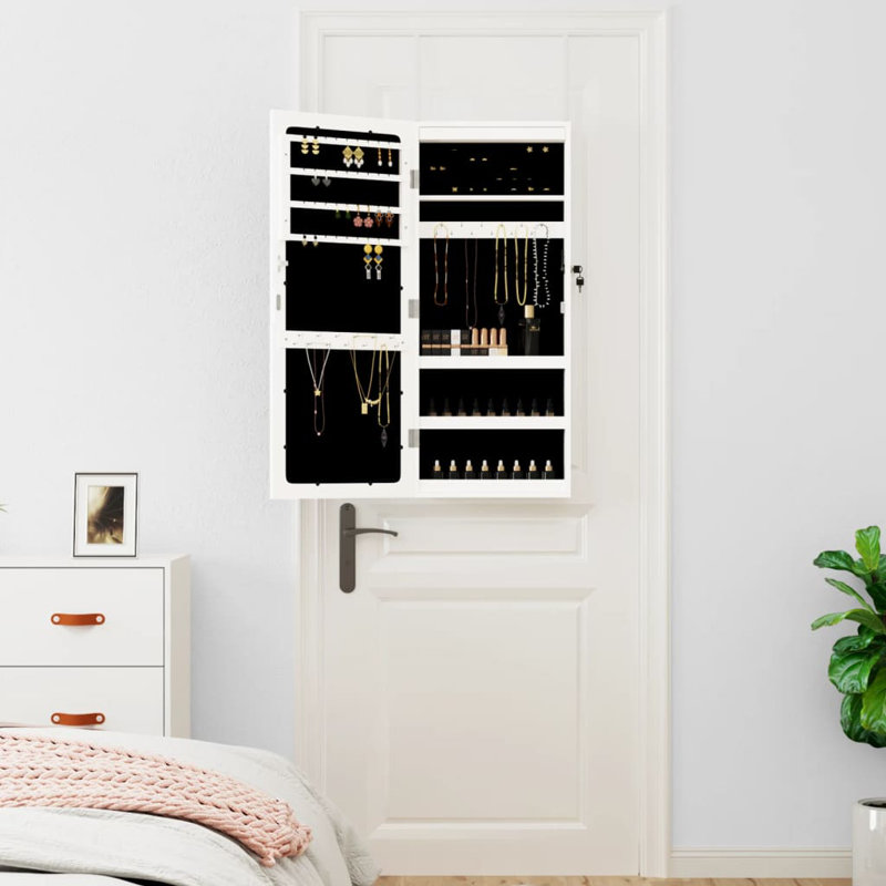 Mylek Jewelry Armoire, White