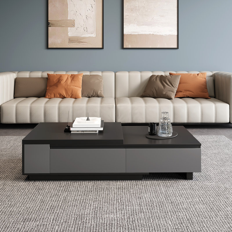 Roshanak Extendable Coffee Table with 4-Drawer Storage