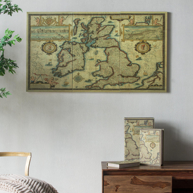 Rectangular Canvas Map Wall Art