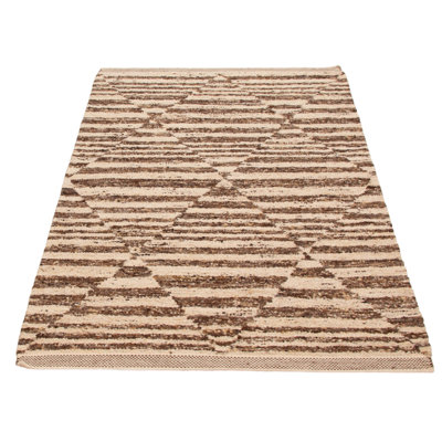 Marrakech brun, kilim crème 5 pi 4 po x 8 pi 1 po