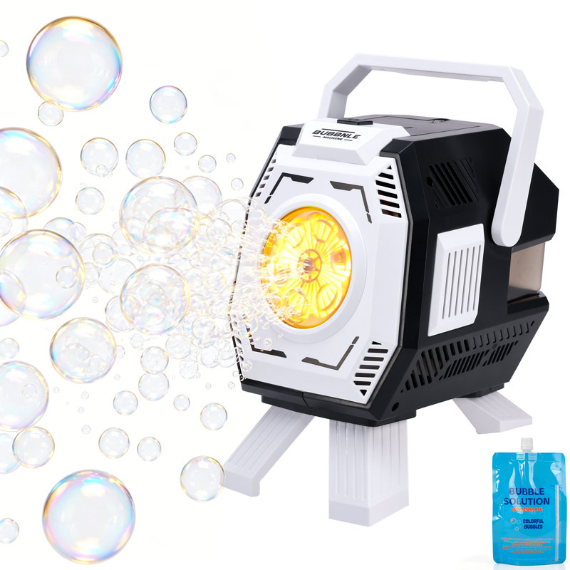 Bubble Party Machine Includes Lights Bubble Concentrate, Black